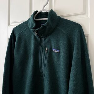 Patagonia Men’s Better Sweater Quarter Zip in Dark Borealis Green - Size L